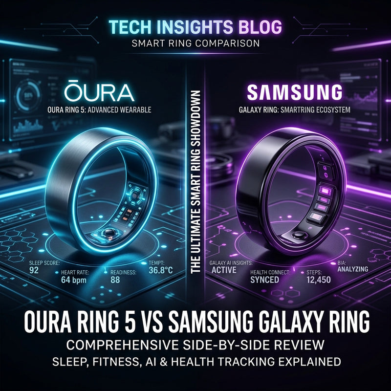 Oura Ring 5 vs. Samsung Galaxy Ring: ¿Cuál es el mejor anillo inteligente en 2026?