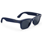 Gafas de sol inteligentes Ray-Ban Meta Wayfarer (Gen 2) con montura azul cósmico, lentes oscuras y detalles de la cámara y audio. - Kmaron Digital