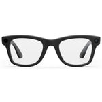 Primer plano frontal de los lentes inteligentes Ray-Ban Meta Wayfarer (Gen 2) en color negro, mostrando el diseño y las cámaras frontales. - Kmaron Digital