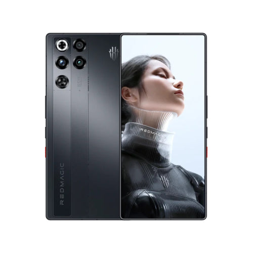Celular gamer Nubia RedMagic 11 Pro (Detalle de gatillos táctiles y sistema de enfriamiento) - Kmaron Digital