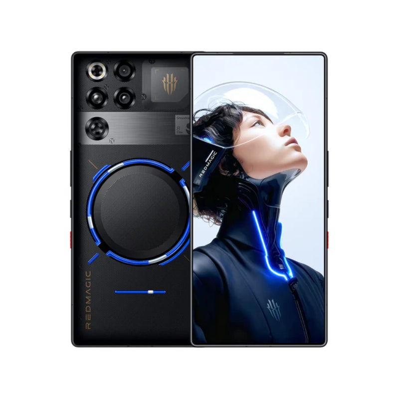 Celular gamer Nubia RedMagic 11 Pro (Vista de tres ángulos del teléfono gamer) - Kmaron Digital