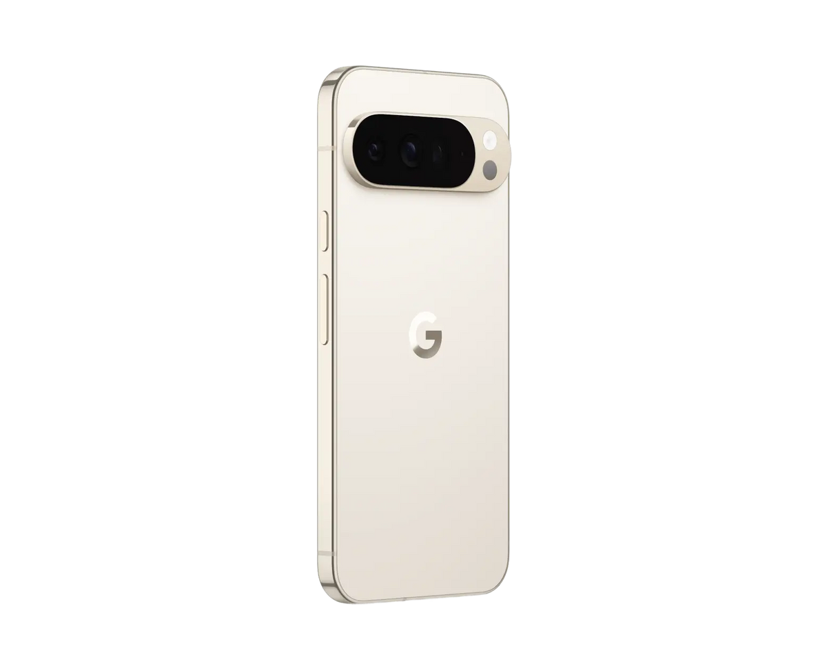 Celular Google Pixel 10 Pro XL: Vista de tres ángulos del teléfono mostrando los colores disponibles - Kmaron Digital